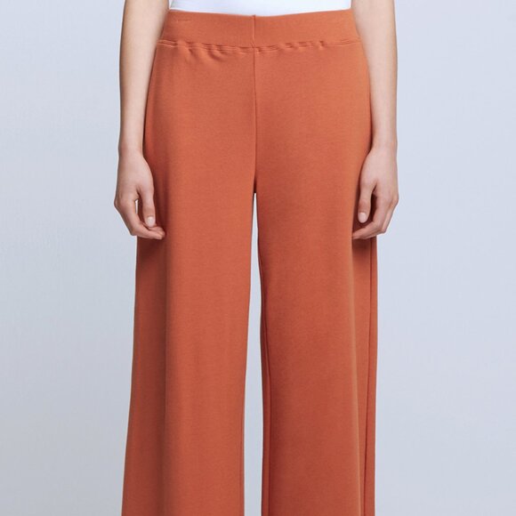 L'AGENCE The Campbell High Rise Wide Leg Pant in Rust - Picture 3 of 6